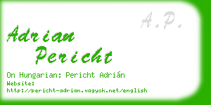 adrian pericht business card